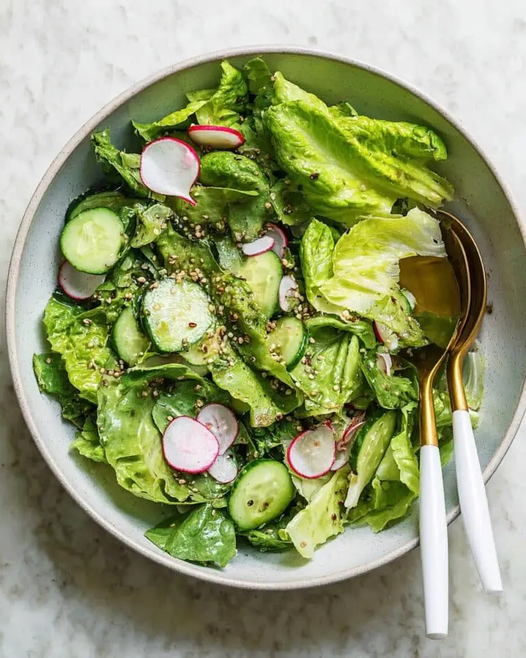 Butter Lettuce Salad with Snap Peas, Cucumber, Radishes, and Green Goddess Dressing Recipe