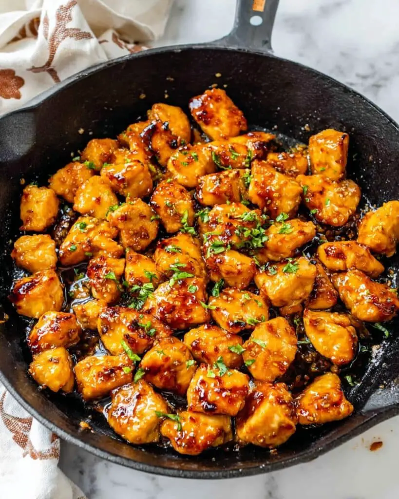 Honey Garlic Chicken Bites Recipe