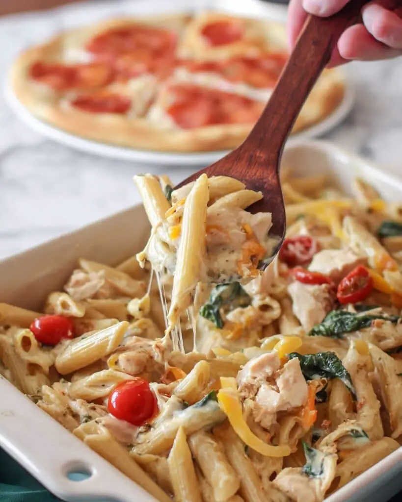 Chicken Caprese Pasta Bake Recipe