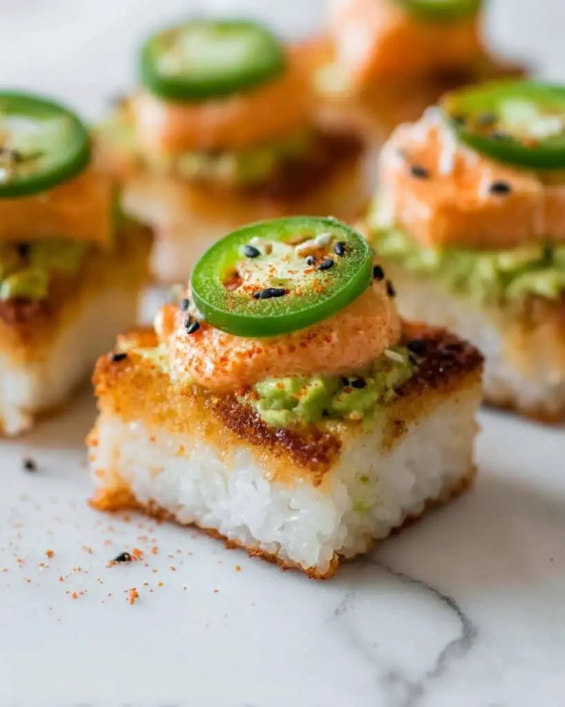 Crispy Rice with Spicy Salmon and Avocado Recipe
