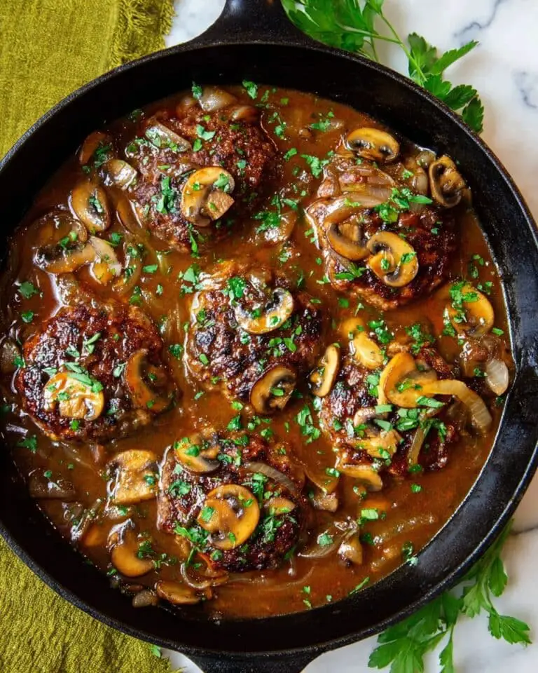 Salisbury Steak with Onion and Mushroom Gravy Recipe