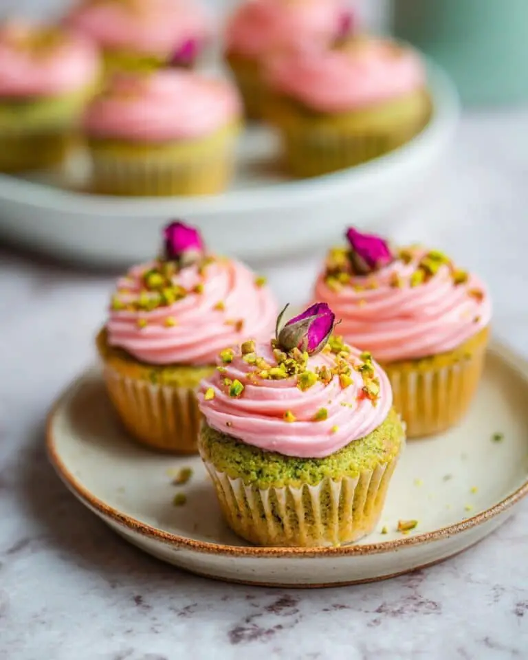 Rose and Pistachio Cupcakes Recipe