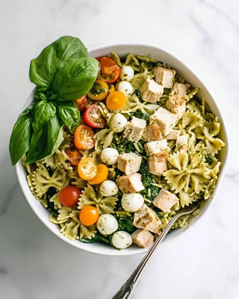 Easy Chicken Pesto Pasta Salad Recipe
