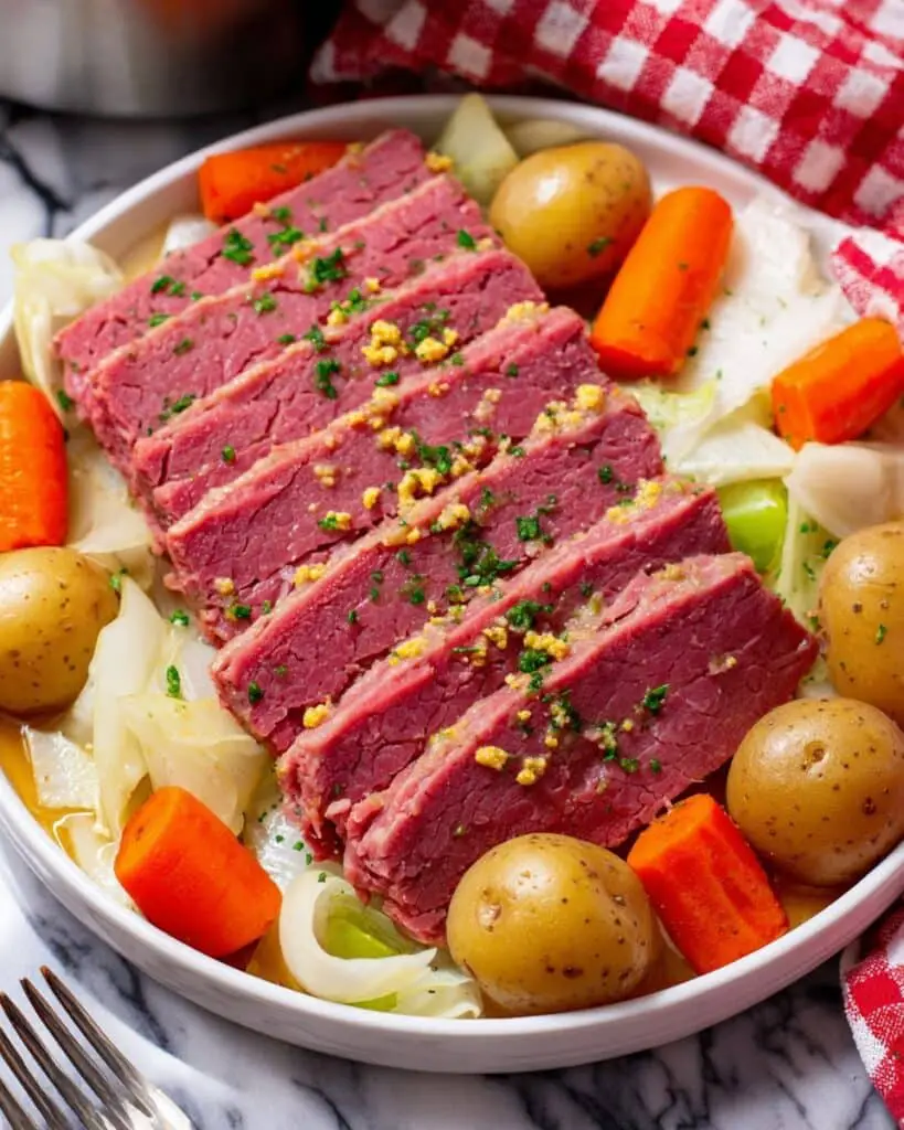 Slow Cooker Corned Beef with Cabbage and Vegetables Recipe