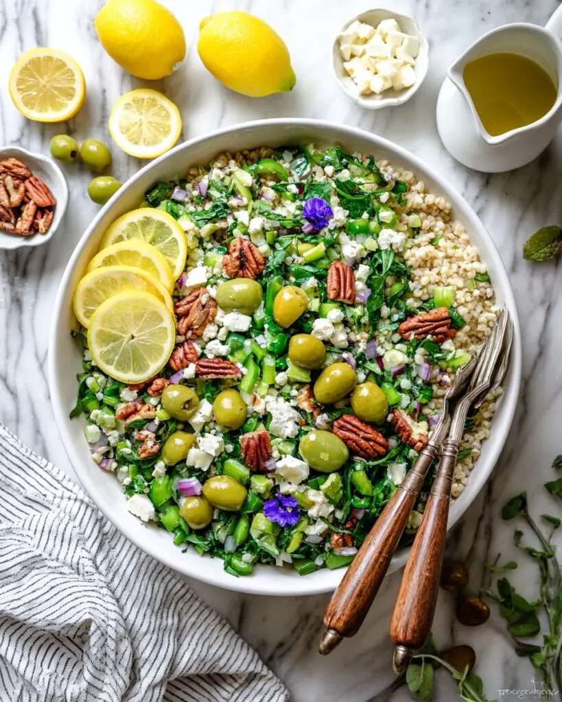 Spinach Pecan Brown Rice Salad Recipe