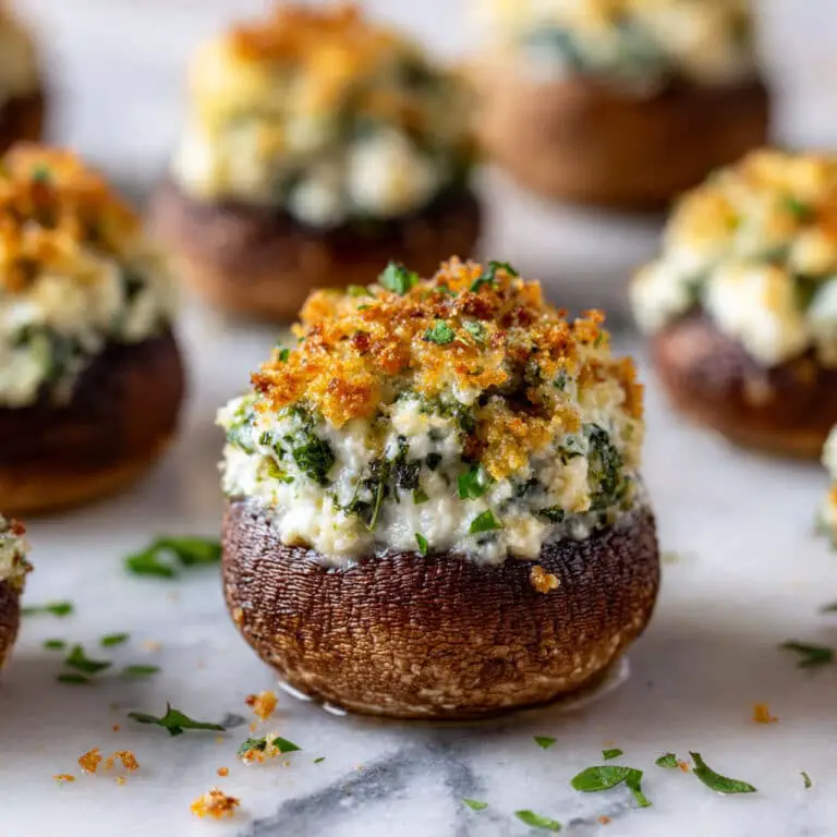 Spinach and Cream Cheese Stuffed Mushrooms Recipe