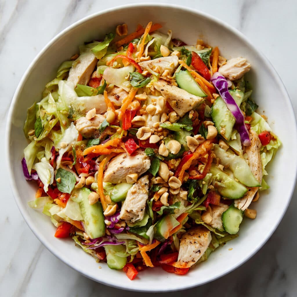 Thai Peanut Chicken Crunch Slaw Salad Recipe