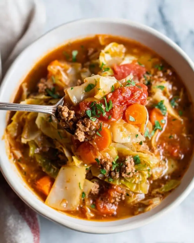 One-Pot Unstuffed Cabbage Soup with Ground Beef Recipe