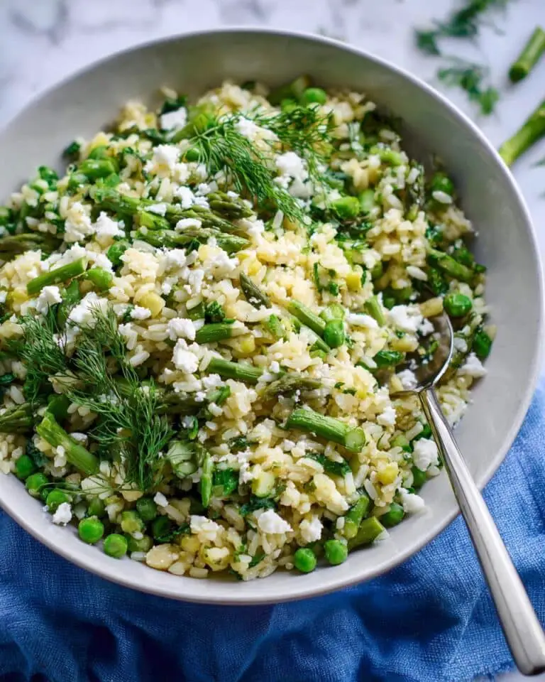 Lemony Orzo with Spring Vegetables, Herbs, and Feta Recipe