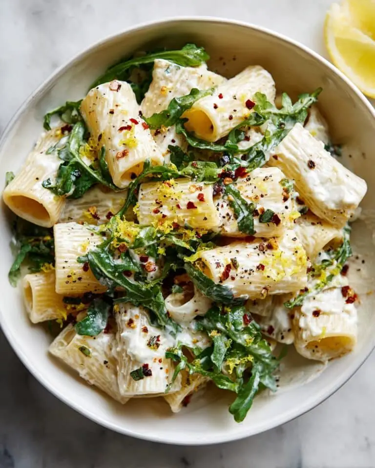 Lemon Ricotta Pasta With Arugula Recipe