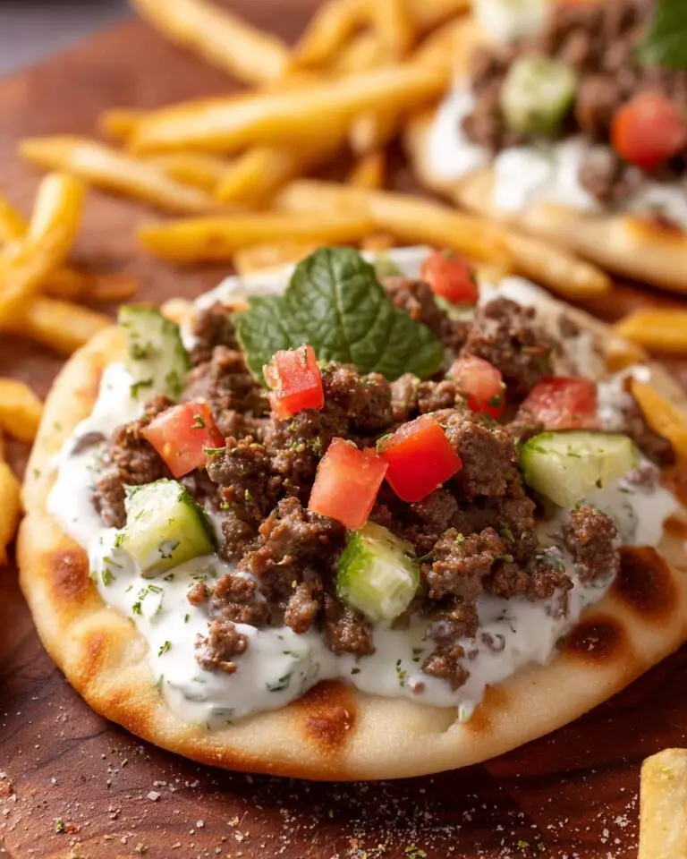 Greek Ground Beef Pitas Recipe