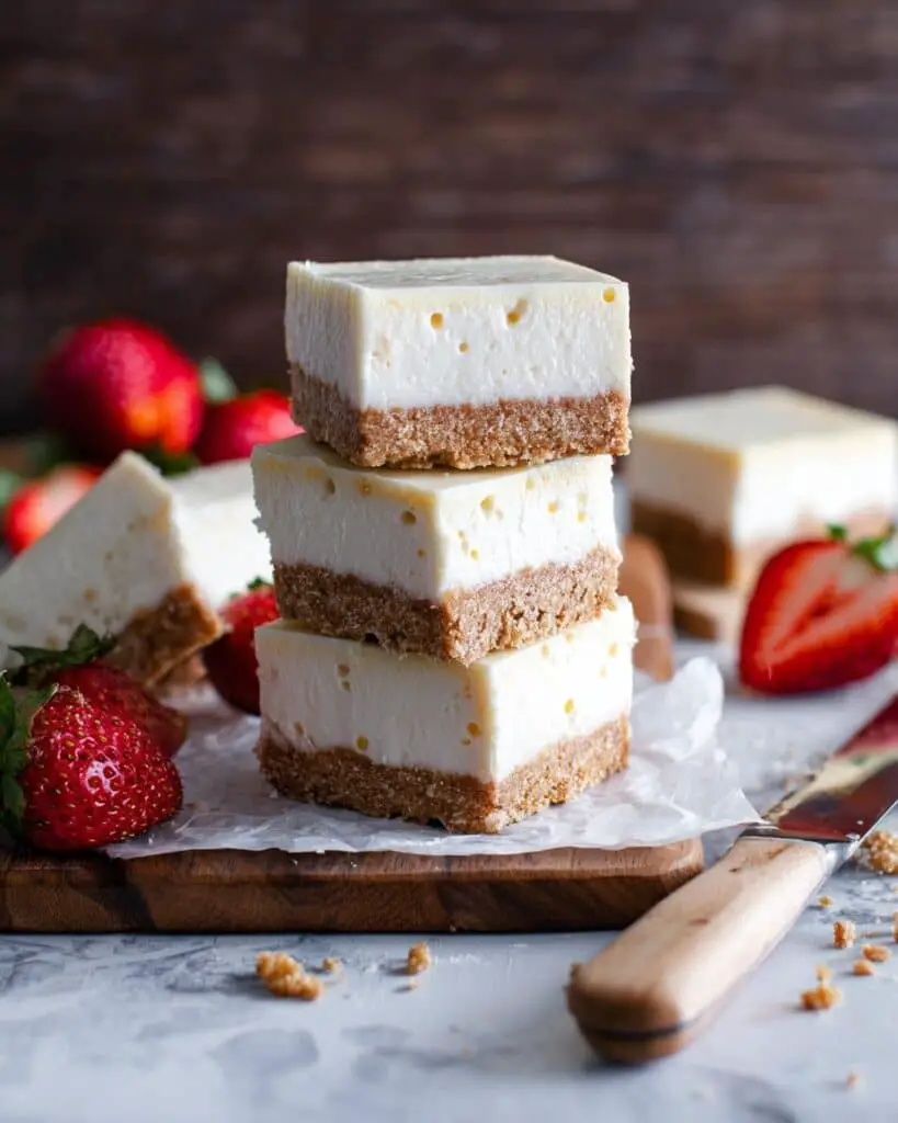 Chilled No-Bake Cheesecake Bars Recipe