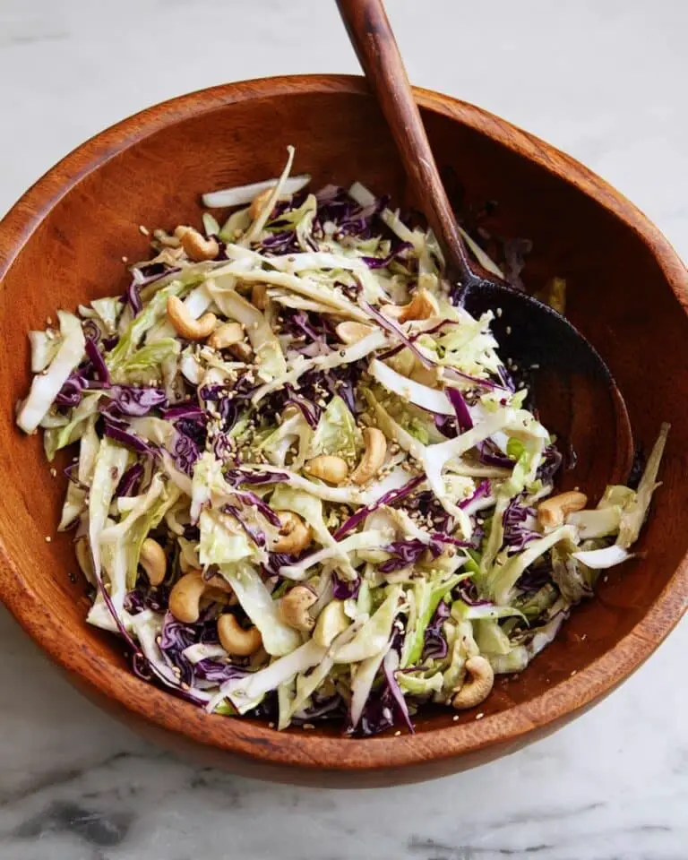 Cabbage Salad with Honey Mint Vinaigrette Recipe
