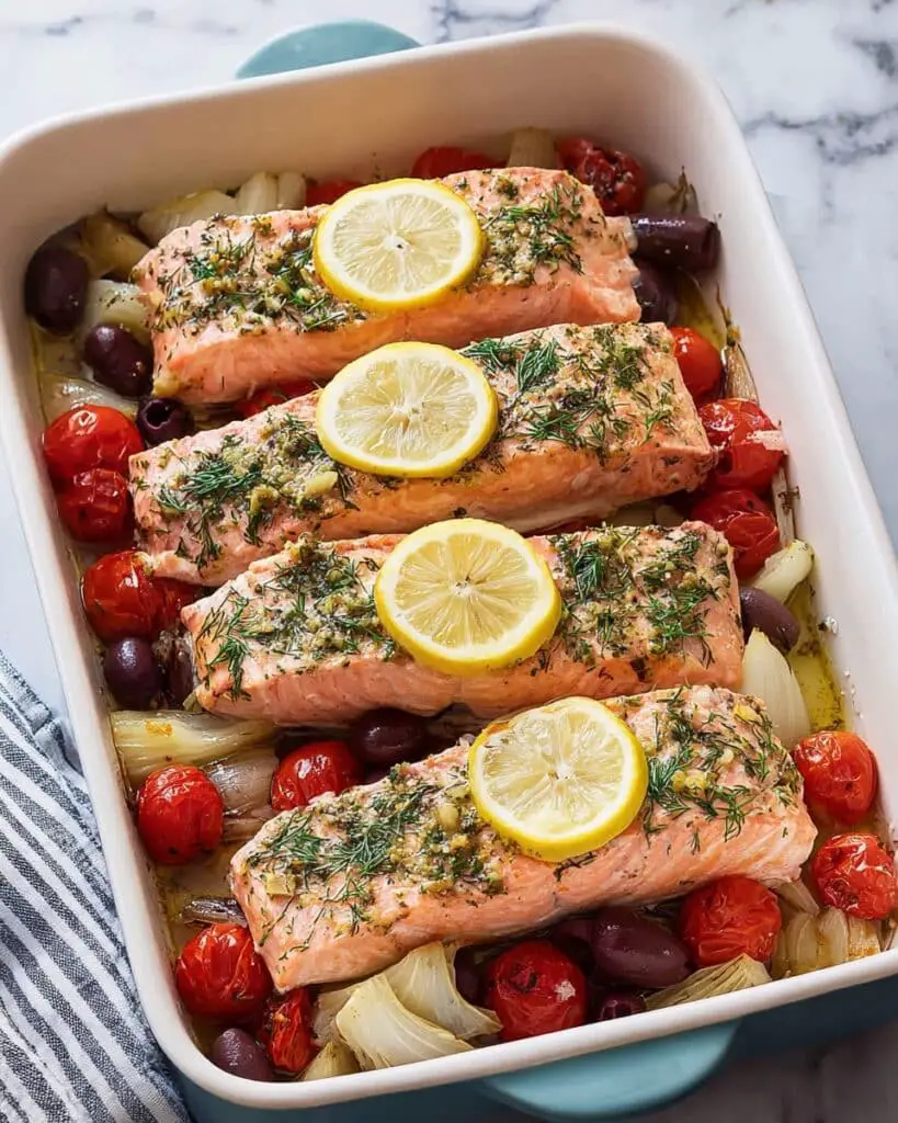 Baked Mediterranean Salmon Recipe