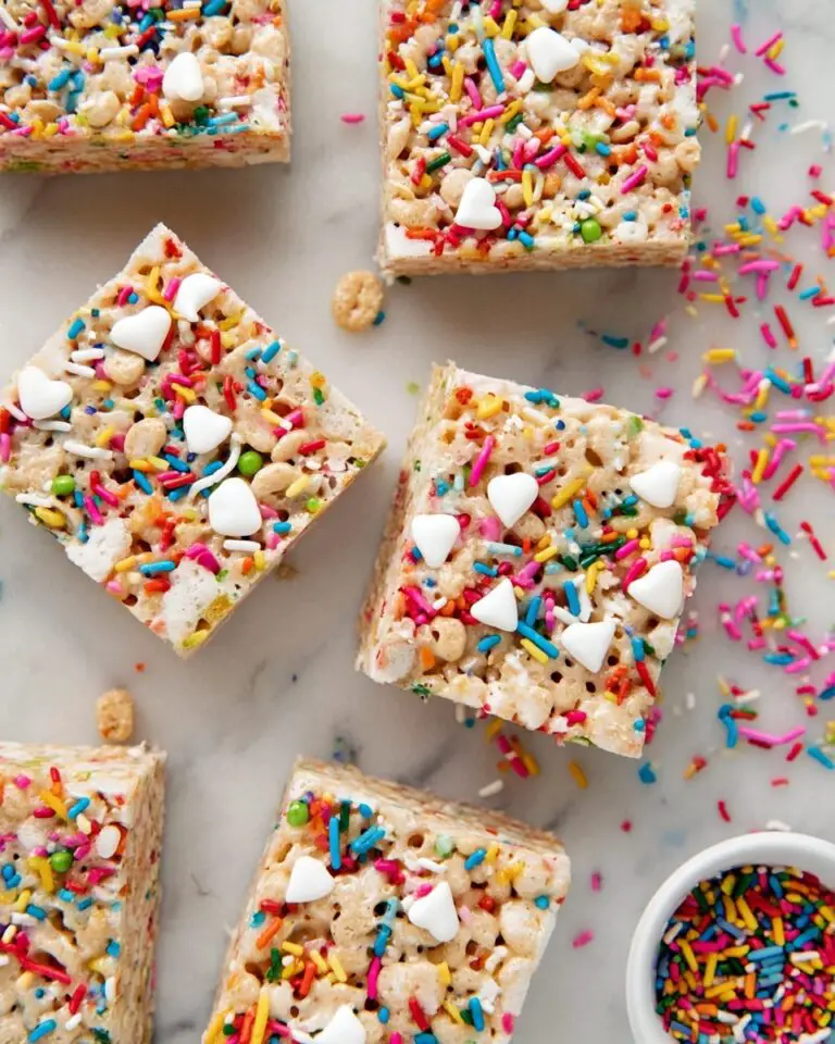White Chocolate Funfetti Rice Krispie Treats Recipe