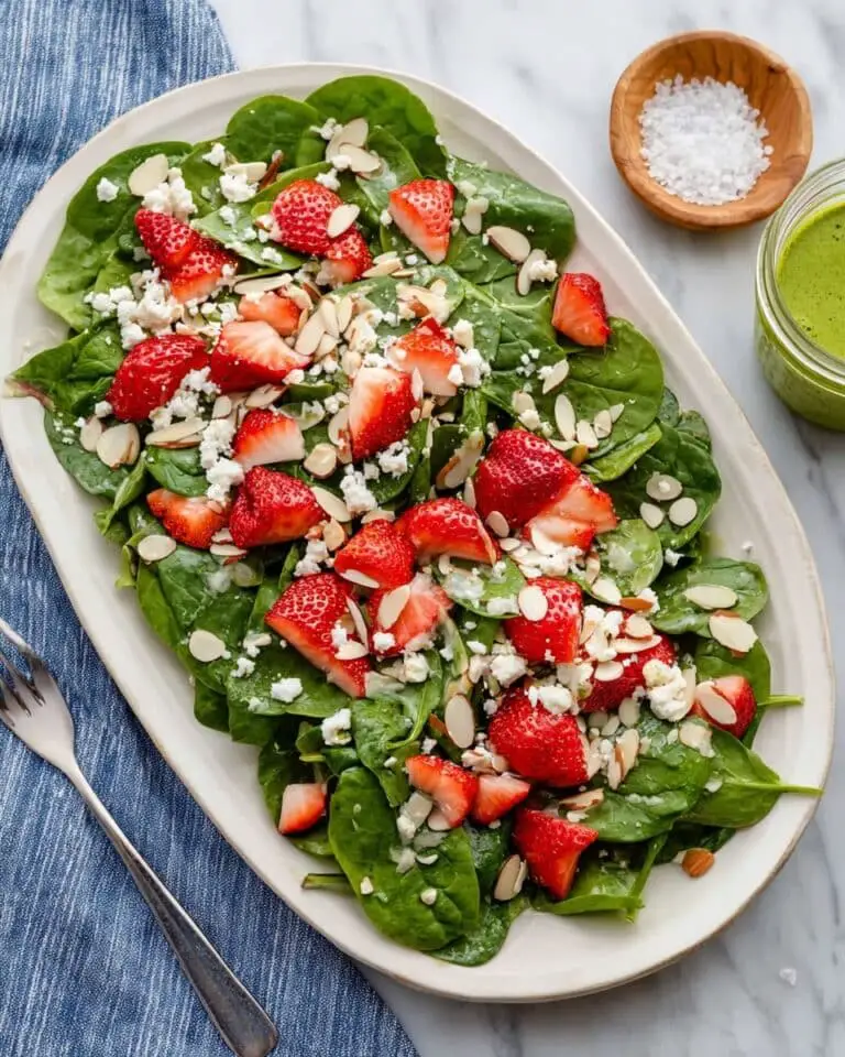 Spinach Strawberry Salad with Basil Vinaigrette Recipe