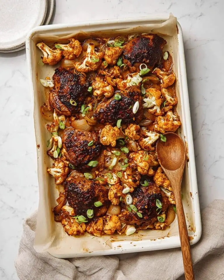 Sheet Pan Gochujang Chicken Thighs with Cauliflower and Shallots Recipe