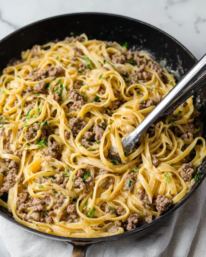 Garlic Butter Beef Pasta Recipe