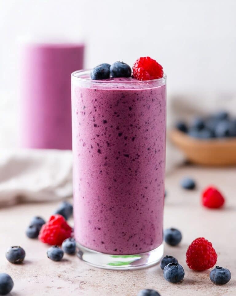 High-Fiber Blueberry Raspberry Smoothie Recipe