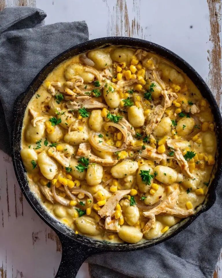Homemade Gnocchi with Chicken, Corn, and Cream Sauce Recipe