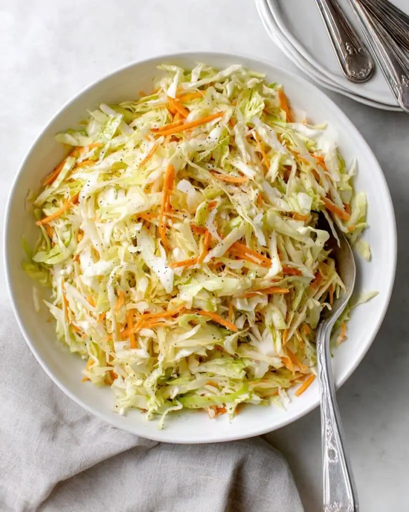 Vinegar Coleslaw Recipe (No Mayo Coleslaw) Recipe