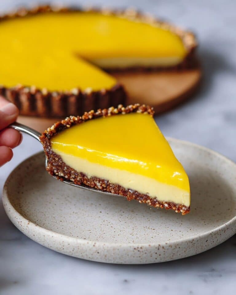 Creamy Mango Pie with a Nutty Granola Crust and Mango Jelly Layer Recipe