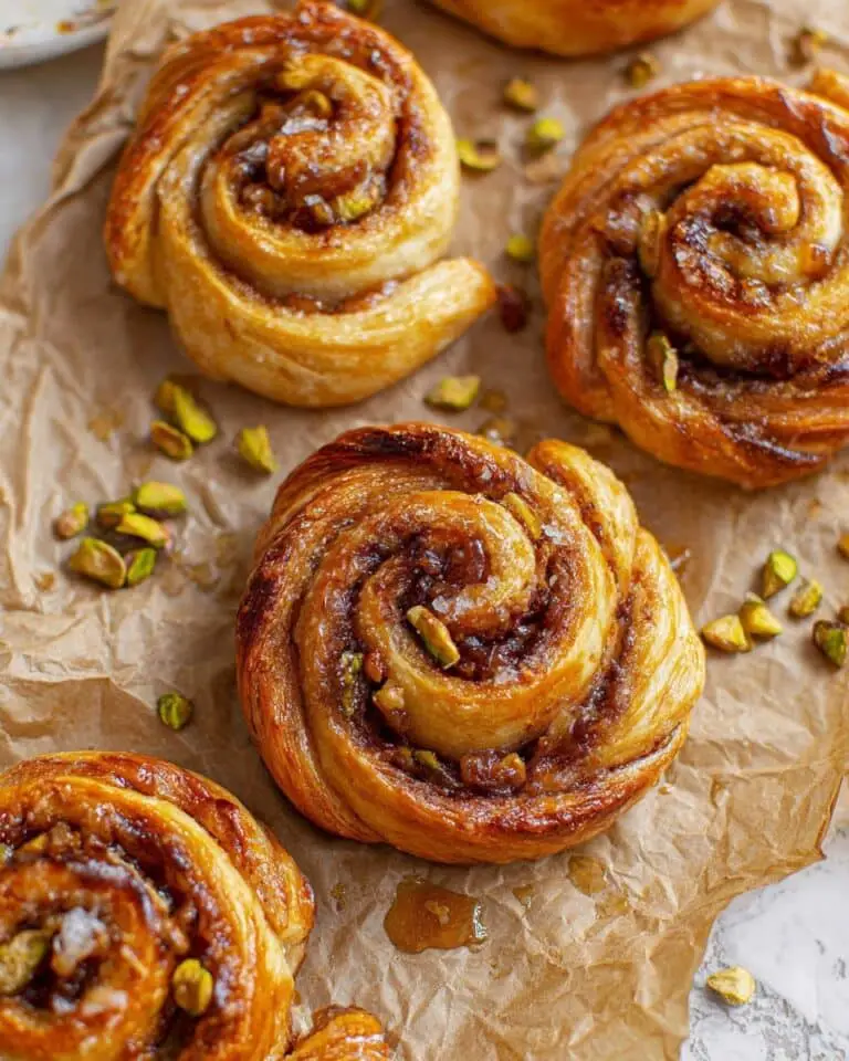 Easy Pistachio Honey Baklava Rolls Recipe