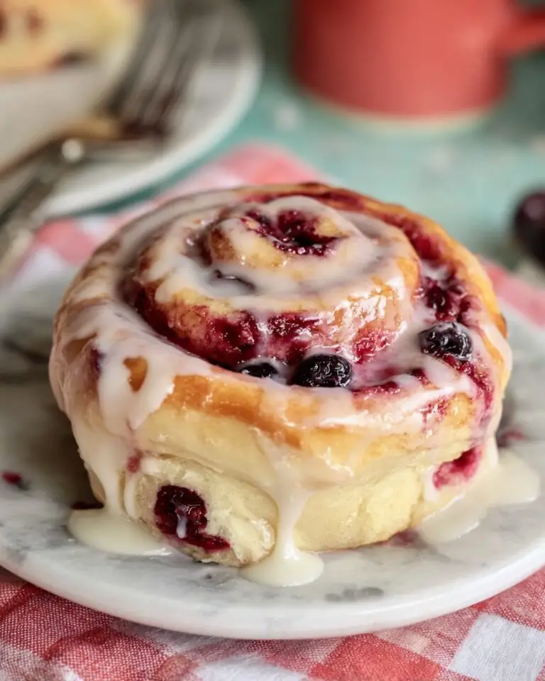 Blueberry Sweet Rolls with Lemon Frosting Recipe