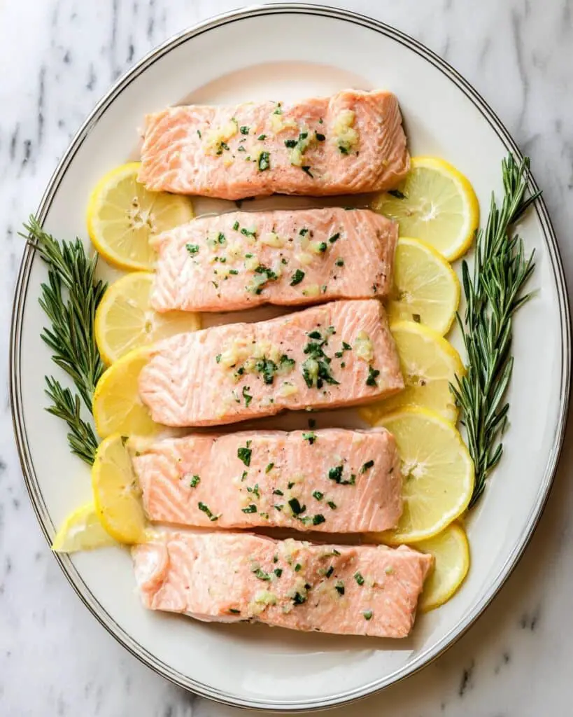 Slow Roasted Salmon with Lemon and Fresh Herb Drizzle Recipe