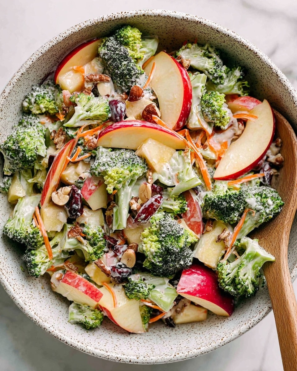 Broccoli Apple Salad with Cranberries and Pecans Recipe