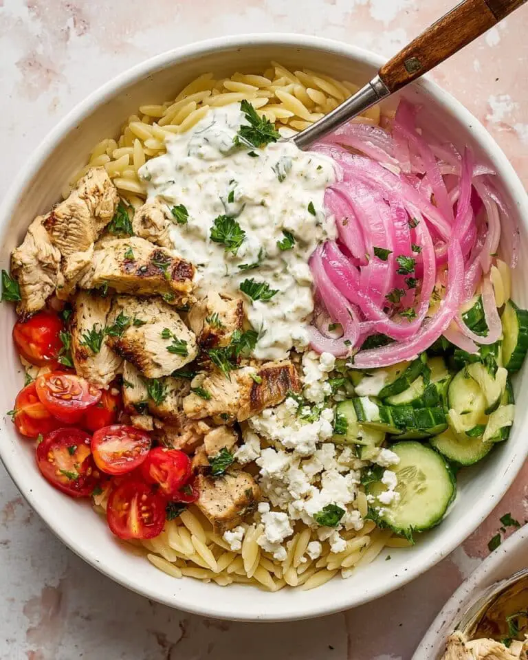 Greek Chicken Orzo Bowls Recipe