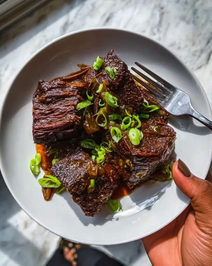 Miso Braised Short Ribs with Mashed Murasaki Sweet Potatoes Recipe