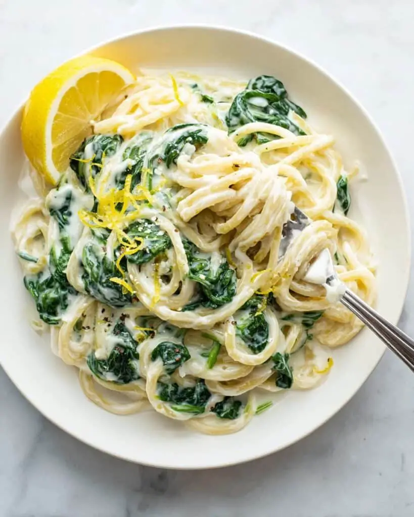 Lemon Ricotta Pasta with Spinach Recipe