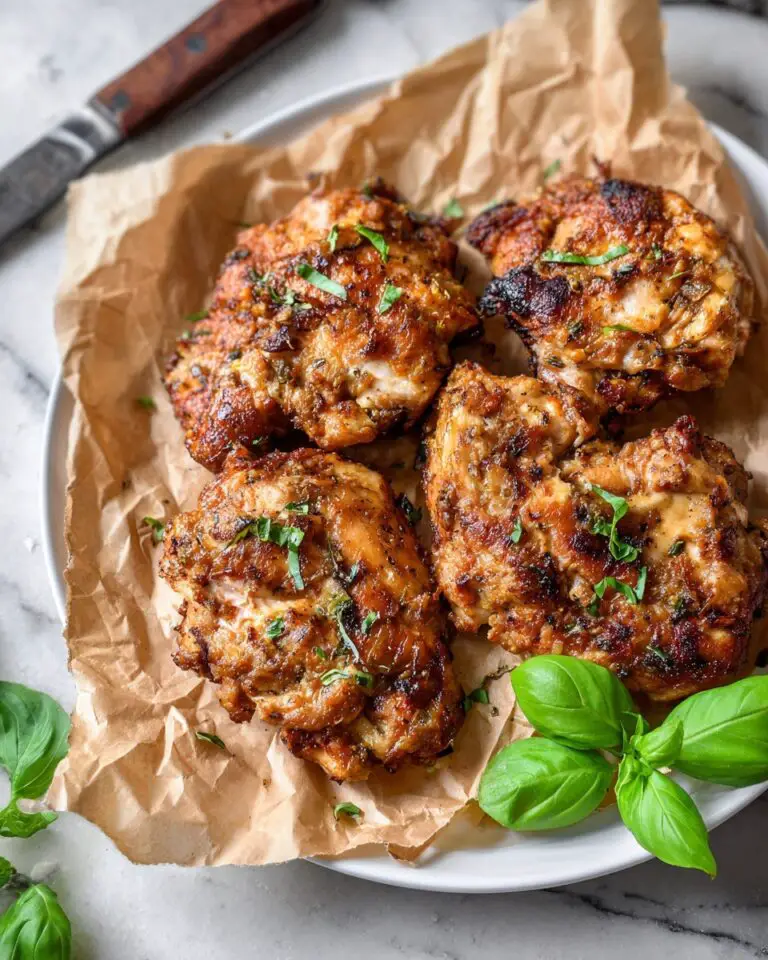 Air Fryer Chicken Thighs (Garlic Parmesan) Recipe