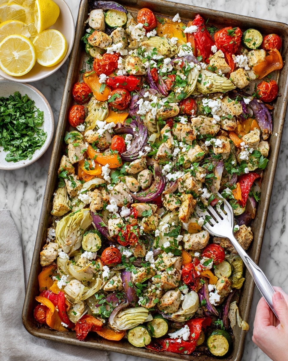 Greek Sheet Pan Chicken and Veggies Recipe