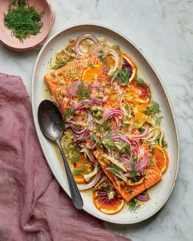 Slow Roasted Salmon with Fennel and Citrus Recipe