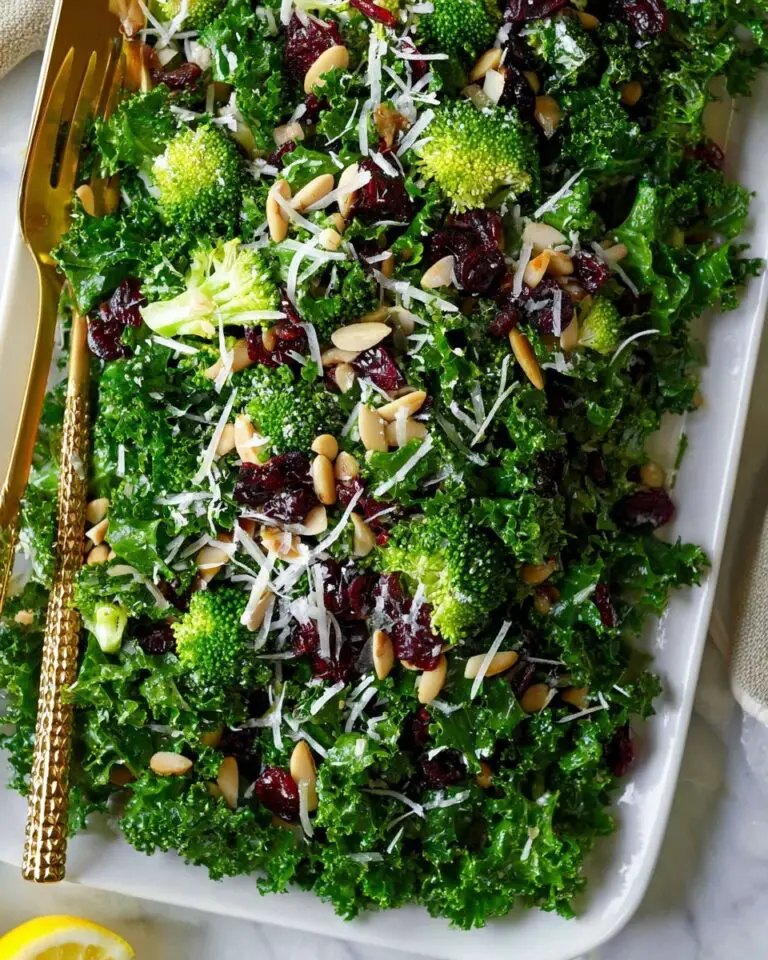 Kale and Broccoli Salad with Lemon Parmesan Dressing Recipe