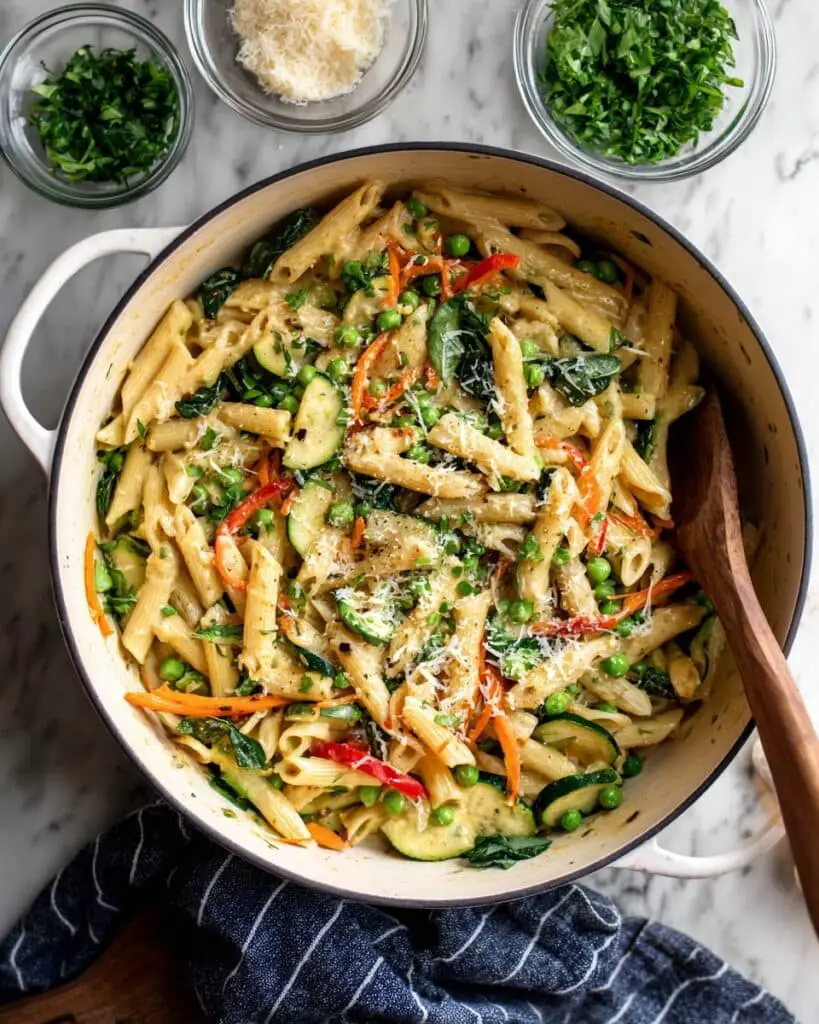 One Pot Pasta Primavera Recipe
