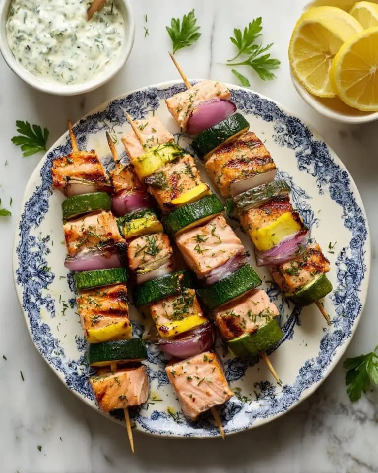 Mediterranean Salmon Kabobs Recipe