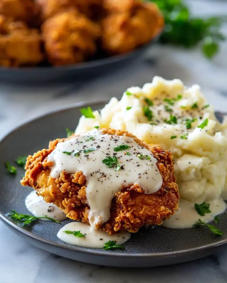 Crispy Chicken Fried Chicken with Rich Homemade Gravy Recipe