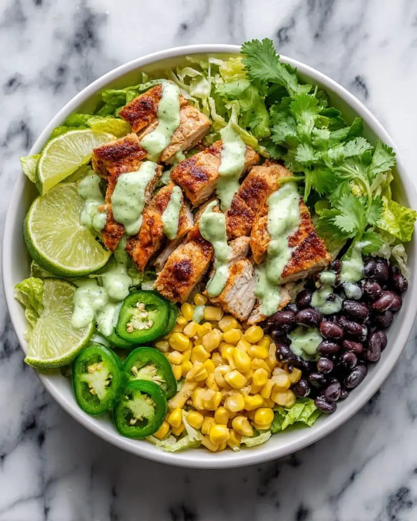 Southwestern Chicken Salad with Roasted Veggies and Cilantro Lime Dressing Recipe