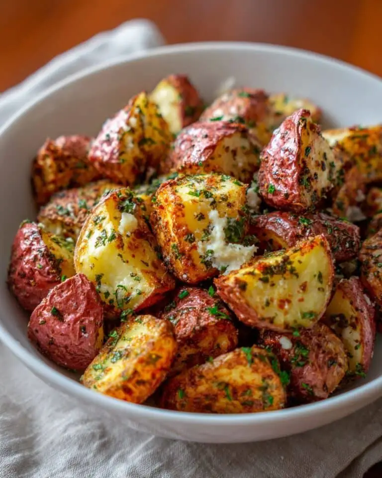 Air Fryer Garlic Parmesan Potatoes Recipe