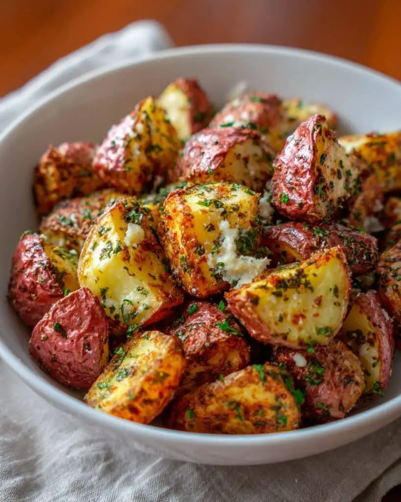 Air Fryer Garlic Parmesan Potatoes Recipe