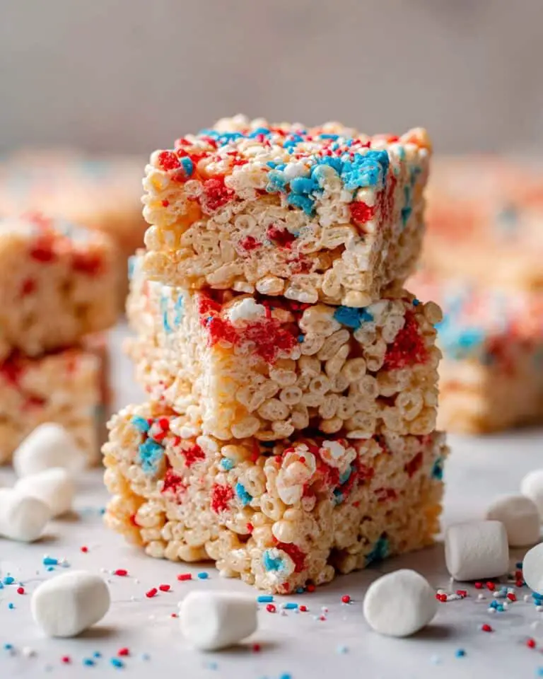 Red, White, and Blue Rice Krispie Treats Recipe