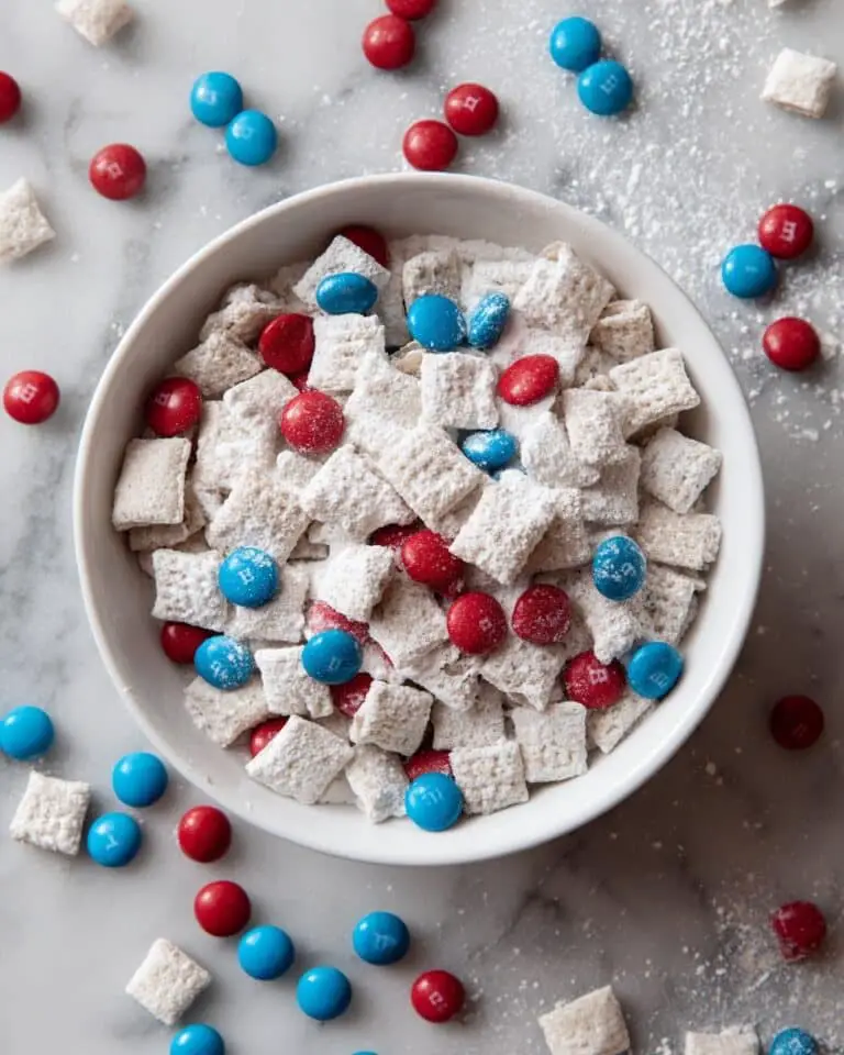 Red White & Blue Puppy Chow Recipe