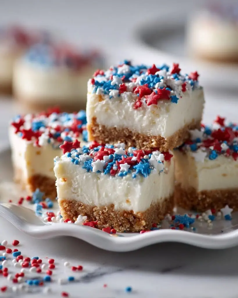 Patriotic Red White and Blue Cheesecakes Recipe