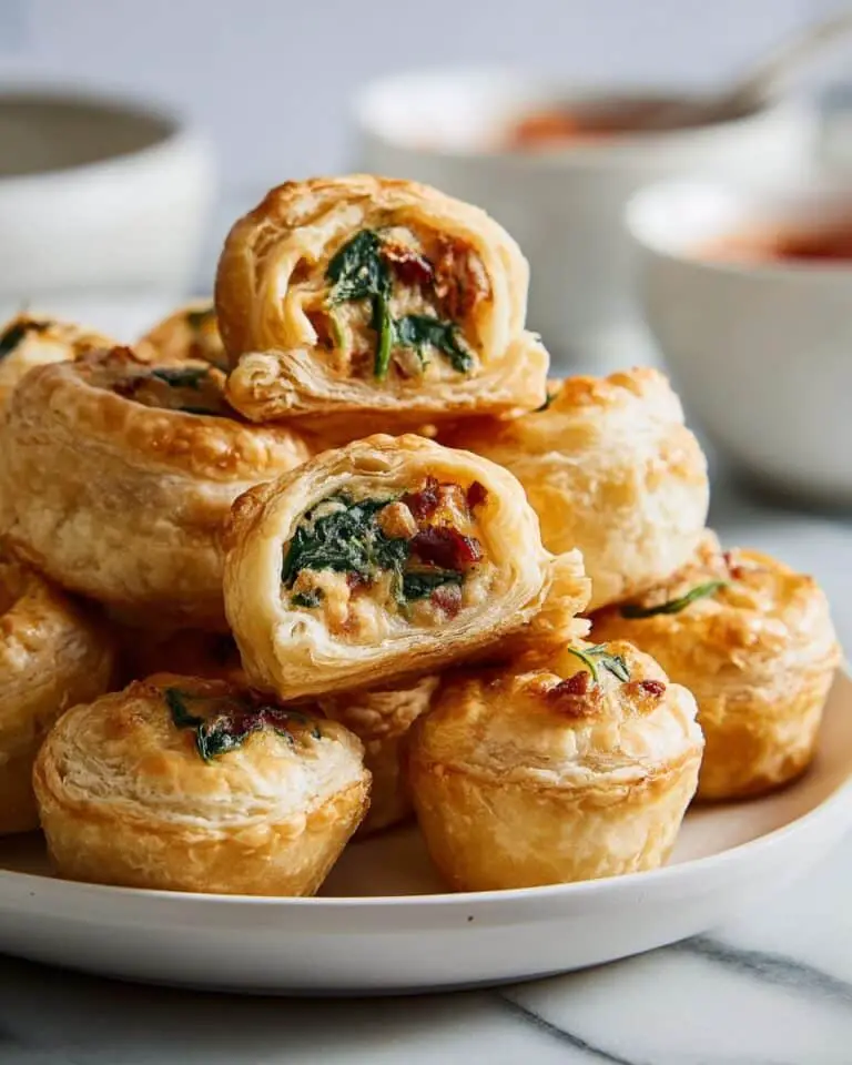 Sun-Dried Tomato and Spinach Puff Pastry Bites Recipe