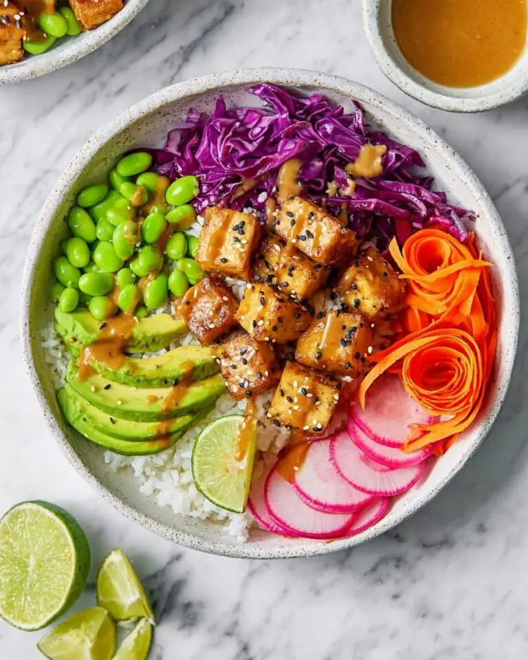 Tofu Buddha Bowl with Peanut Sauce Recipe