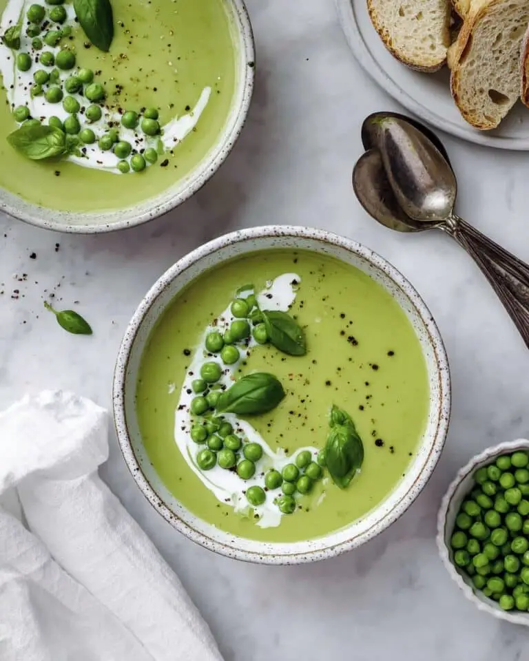 Creamy Broccoli and Pea Soup with Fresh Herbs Recipe
