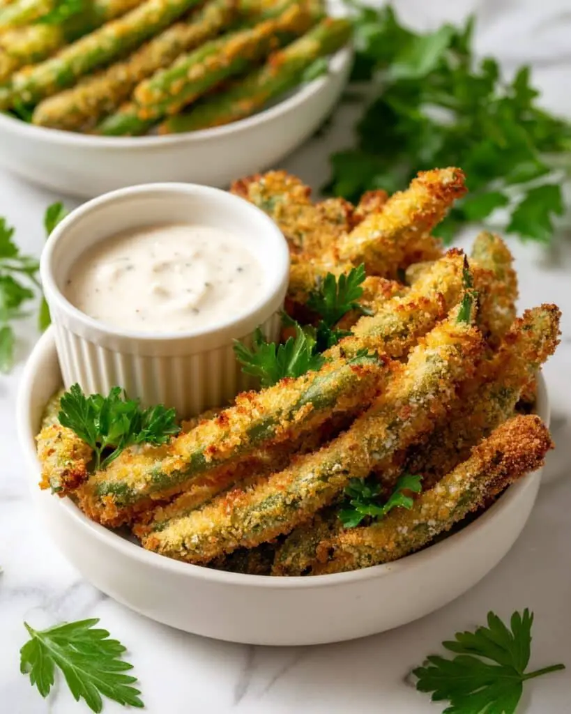 Crispy Parmesan Air Fryer Green Beans Recipe